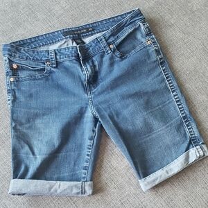 Calvin Klein Jeans | denim Bermuda, mid-rise rolled cuff shorts "jorts" size 12